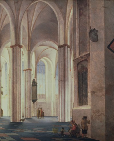 Das Innere der Buurkerk in Utrecht, 1644 von Pieter Janszoon Saenredam